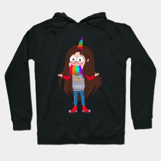 Cute Unicorn Girl Throwing Up Rainbow Hoodie